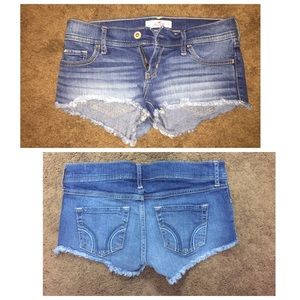 Hollister blue jean shorts