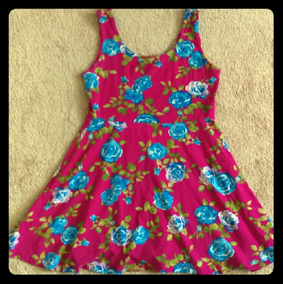Printed Floral Skater Dress