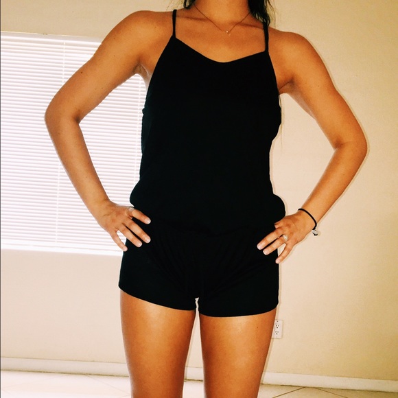 NEVER WORN cotton black romper