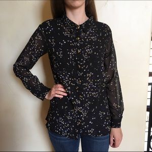 Cotton on black blouse