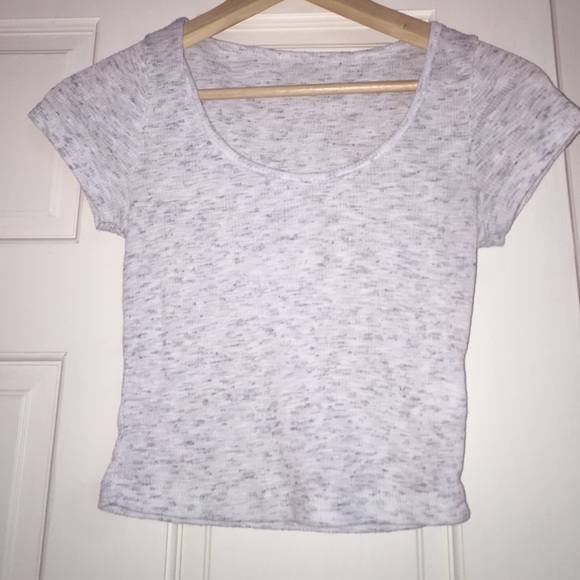 Brandy Melville Gray Crop-Top