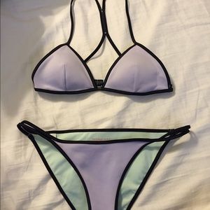 Purple neoprene bikini