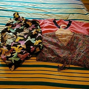 Xs scrub tops