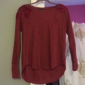 Red lace top from American Eagle