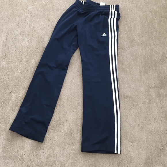 Blue adidas sweats. Size small