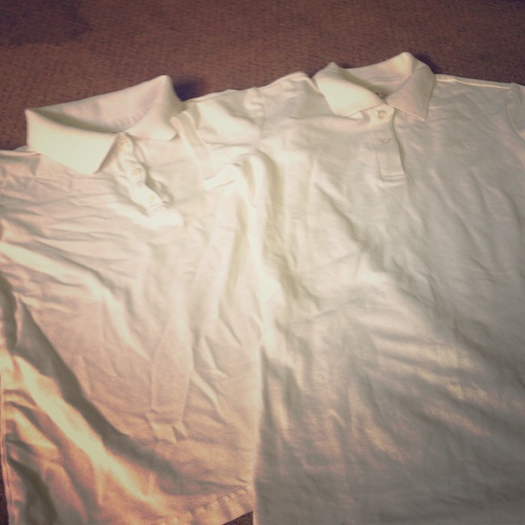 2 white uniform shits