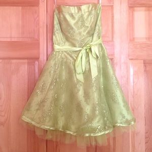 Jessica McClintock for Gunne Sax Lime Green Dress