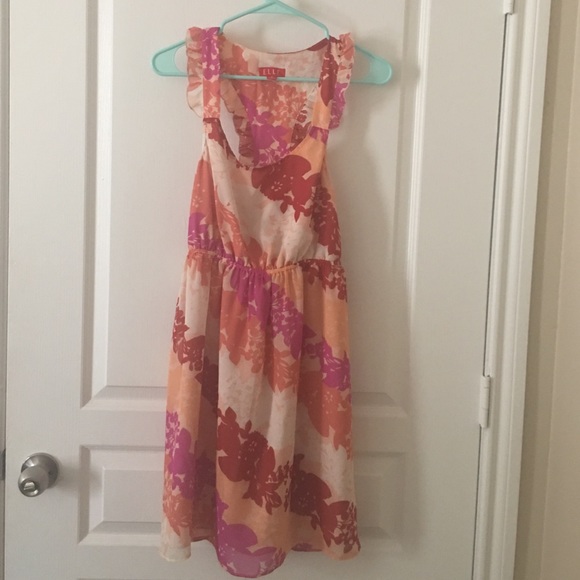 Tropical print dress