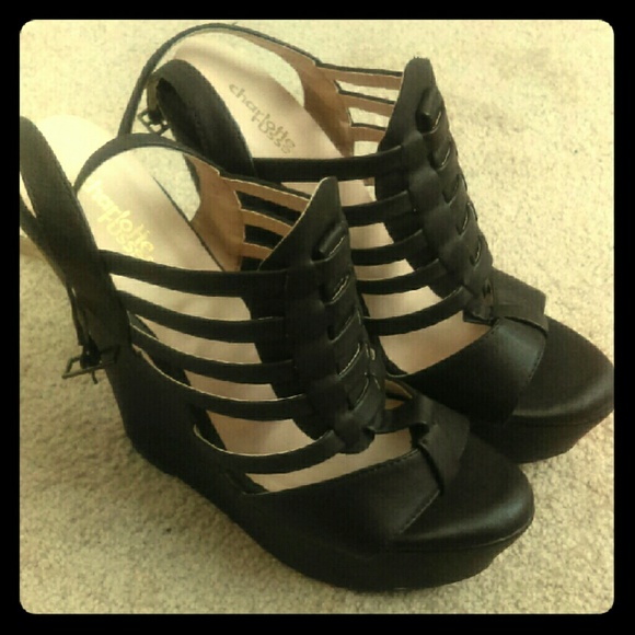 Brown Charlotte Russe Strappy Wedge