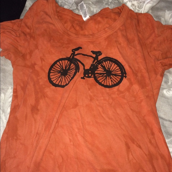 Orange bicycle tee shirt