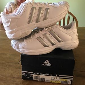 White and silver adidas