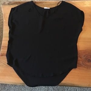 Slightly sheer black shirt