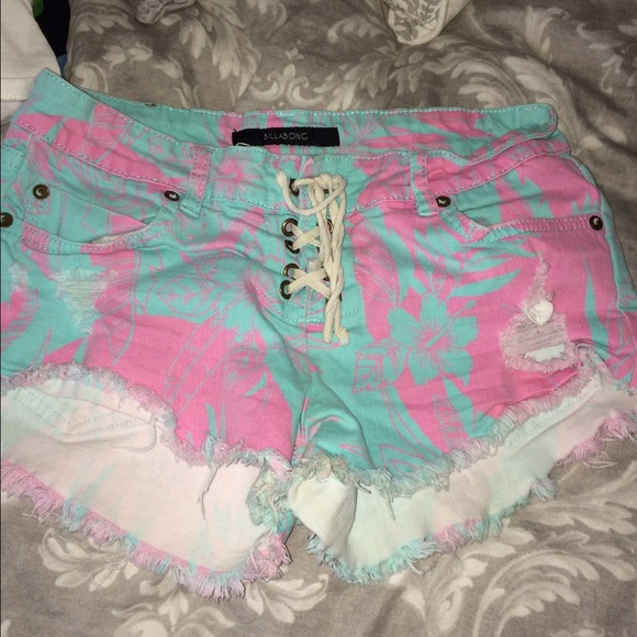 Colorful Jean shorts