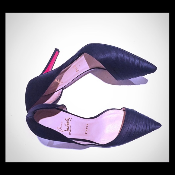 Authentic Christian Louboutin satin shoes