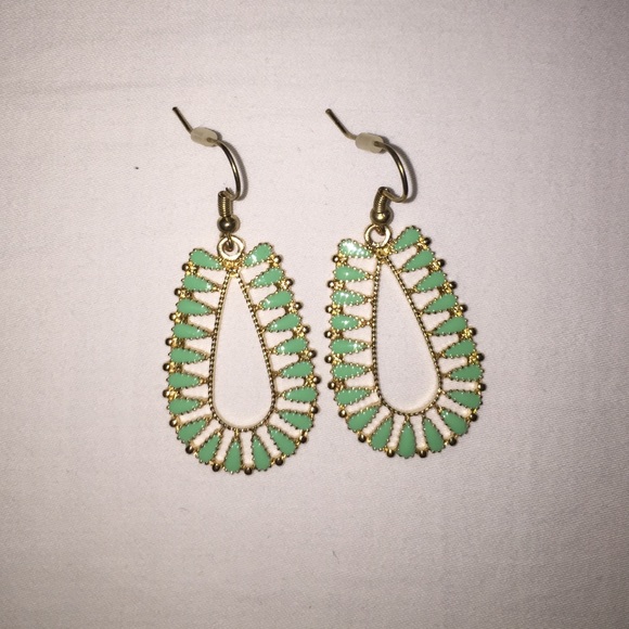 Mint green earrings
