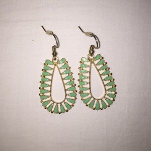 Mint green earrings