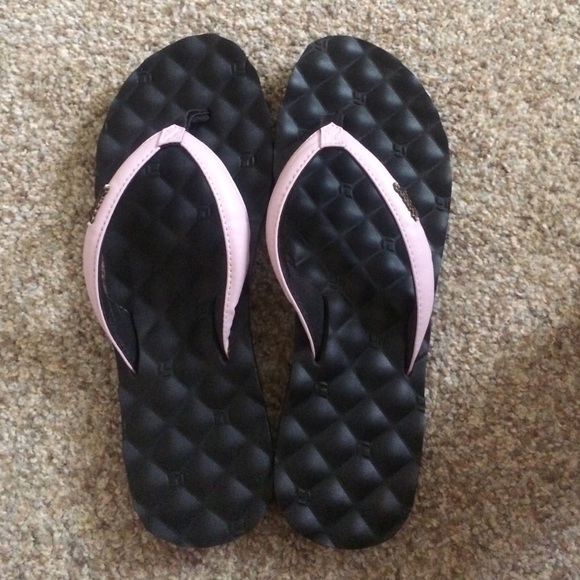 Lilac colored reef flip flops