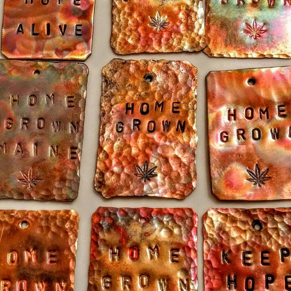Flame torched hammered copper medical home grown # - Picture 1 of 1
