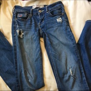 Blue Hollister Ripped jeans