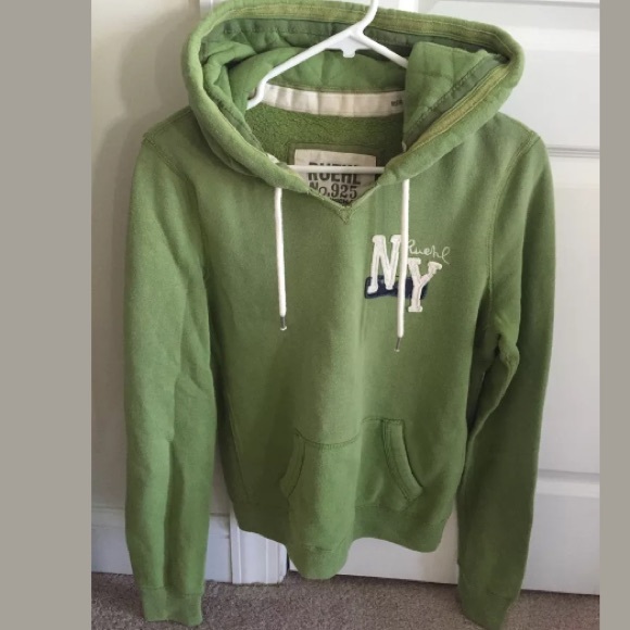 Ruehl No.925 Jackets & Blazers - Ruehl Green Hooded Sweatshirt