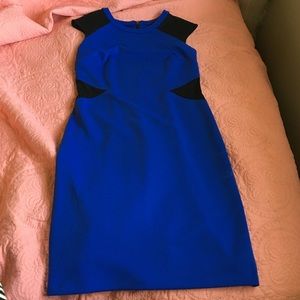 Blue fitted dress