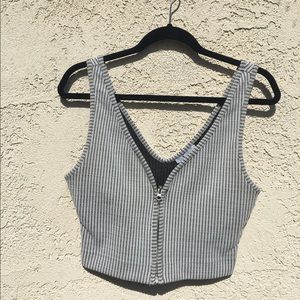 Zip Up Crop Top