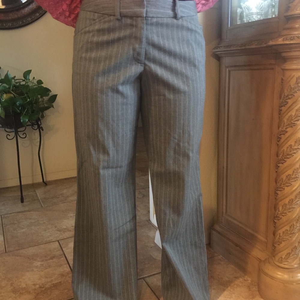 Grey striped pants