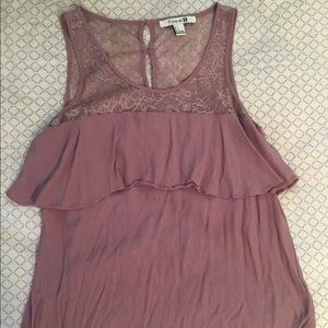 Forever 21 purple lace tank