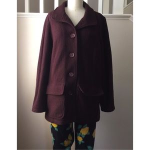vintage l.l. bean wool coat