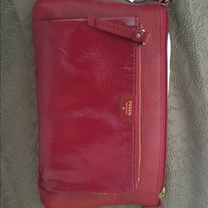 Red fossil crossbody