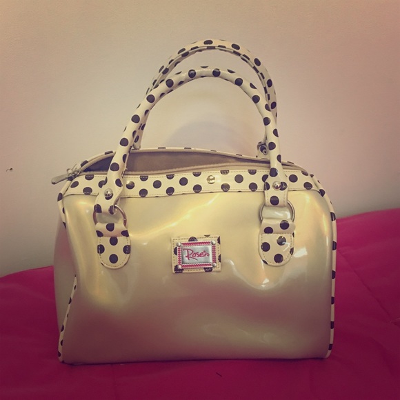 Metallic beige purse