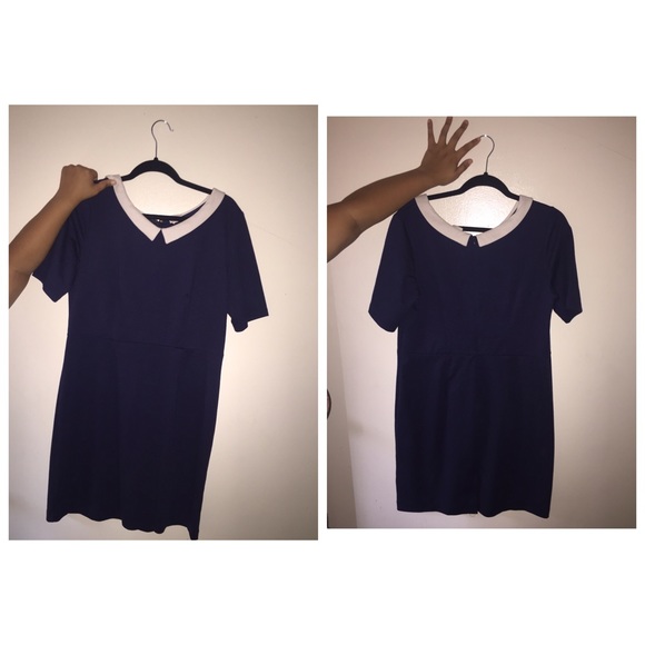 Peter Pan collar shift dress