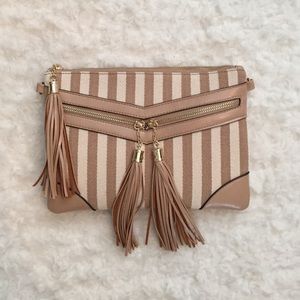 Stripped Crossbody/Clutch • Never Worn!
