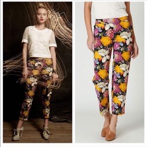 Anthropologie Tropica Crop Floral Pants