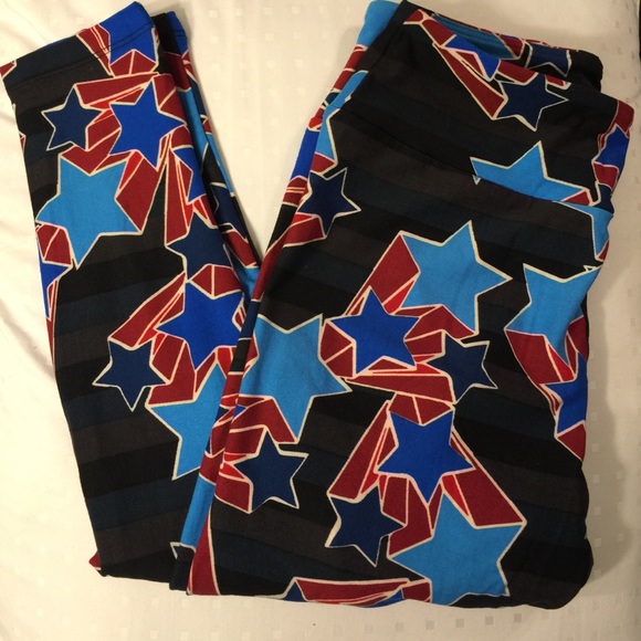 Lularoe OS Americana Stars leggings