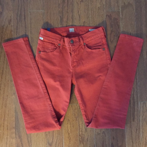CITIZENS OF HUMANITY Brick Red Mid Rise Skinny 25