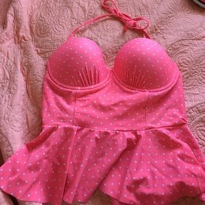 Sweet heart pink swim top