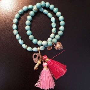 Juicy Couture turquoise bracelets 🌺💜🌸☘