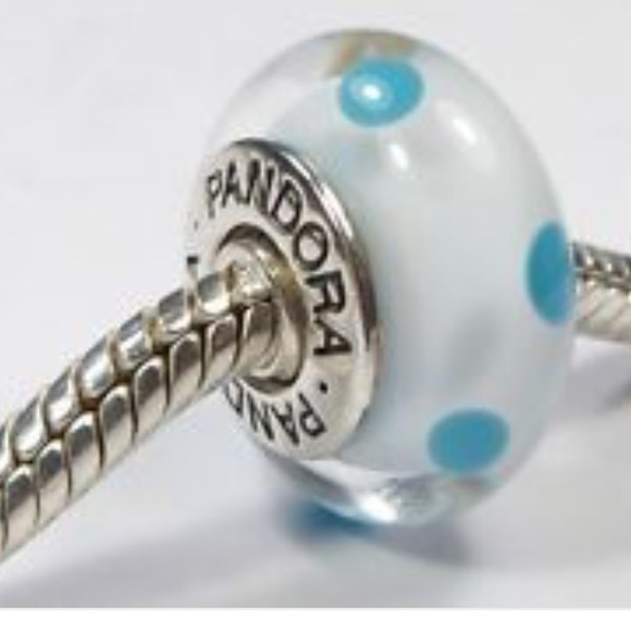 Murano Glass Polka Dot Pandora Charm Authentic