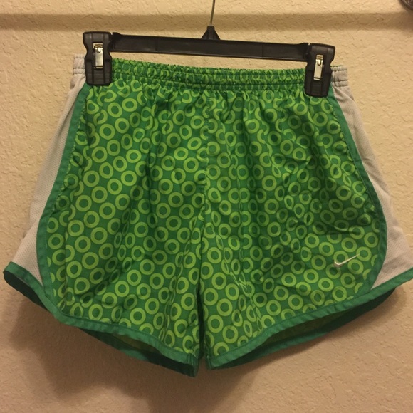 Green Nike shorts