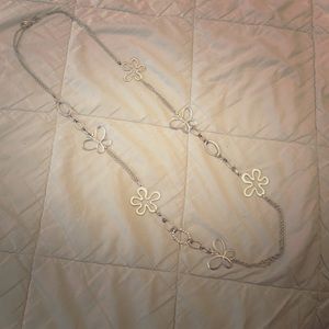 Old fashioned butterfly long necklace
