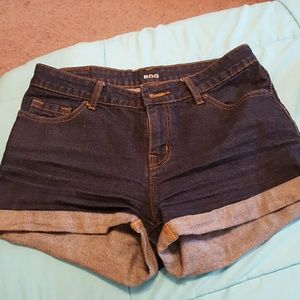 BDG dark wash denim shorts