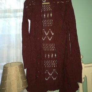 Oxblood Sweater/ Cardigan