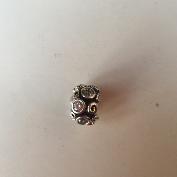 White Gem Pandora Charm Authentic - Picture 1 of 4