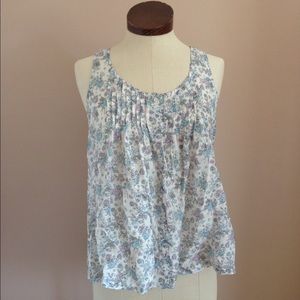 Forever 21 blue and purple floral tank size S