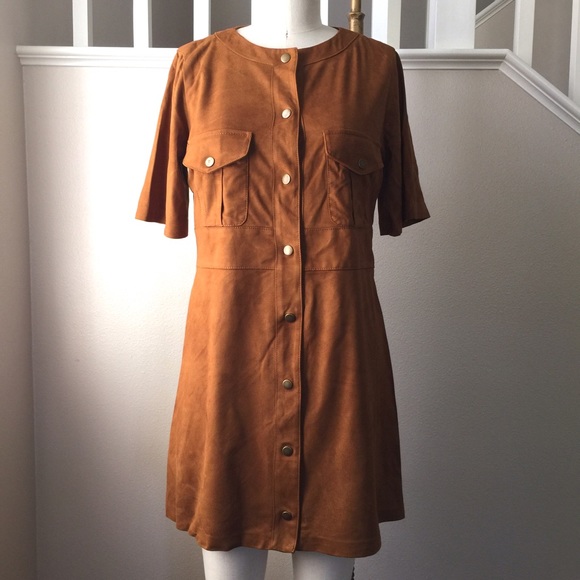 super cute faux suede minidress