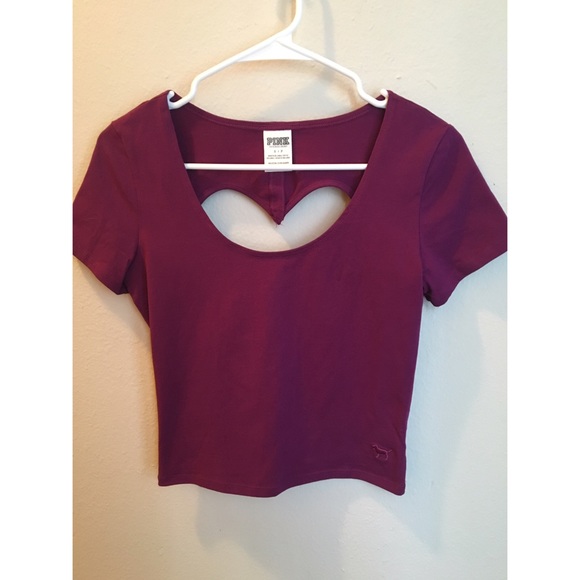Maroon Crop Top w/ heart