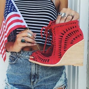 Jeffrey Campbell cutout wedges