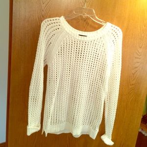 White, knitted sweater
