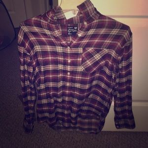 Button down plaid shirt